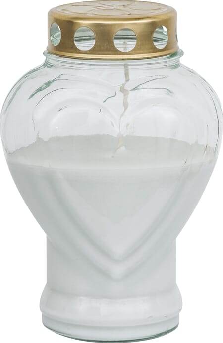 LYS GRAV HJERTE H18Ø10cm 1/6/360