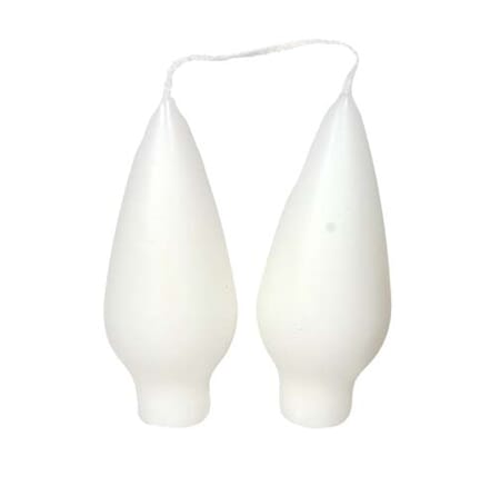 LYS DRÅPE 10cm HVIT 1/6   (N)