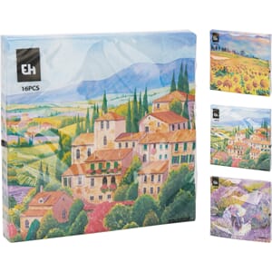 SERVIETT 16PK 3ASS 1/40