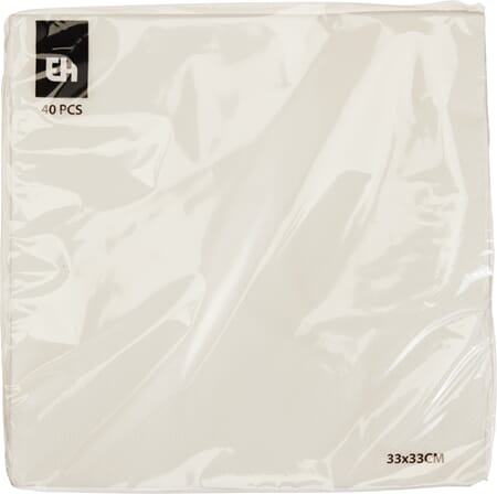 SERVIETT 40PK HVIT 1/40