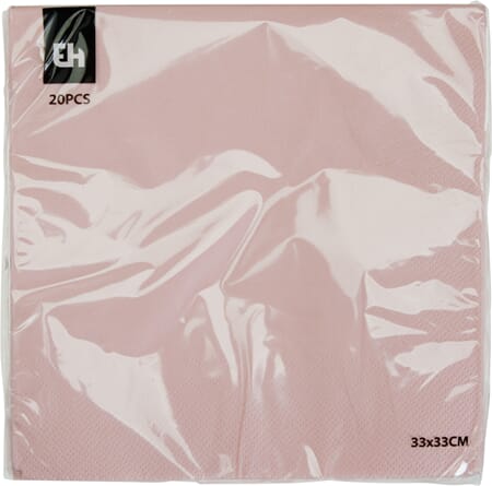 SERVIETT ROSA 20PK 1/30