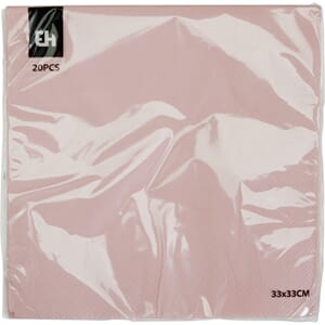 SERVIETT ROSA 20PK 1/30