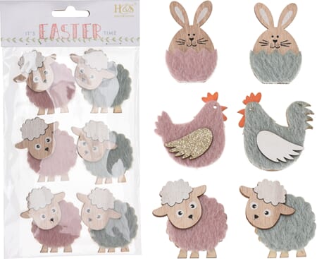 PÅSKE STICKERS 6PK ASS 1/24/72