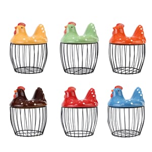 PÅSKE EGGHØNE 26X22CM 6ASS 1/18