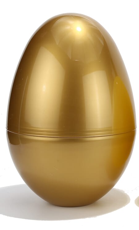 PÅSKEEGG PLAST GULL 10X7CM