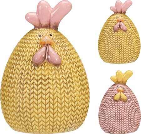 PÅSKE KYLLING 2ASS 15CM POLY 1/12/48