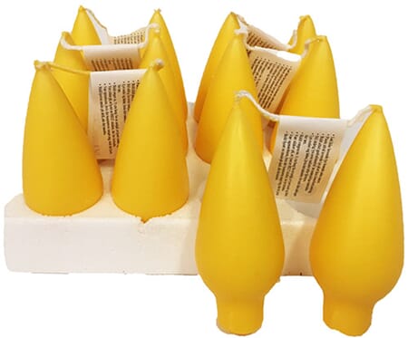 LYS DRÅPE 10cm GUL 1/6