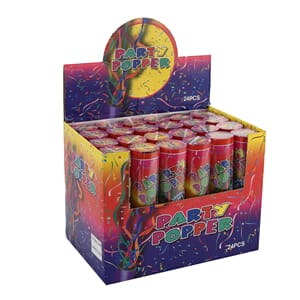 PARTY POPPERS 20CM 1/24 DISPLAY