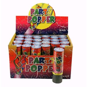 PARTY POPPERS DISP.15CM 1/24/192