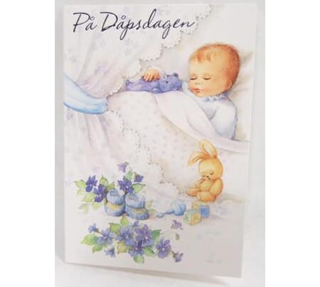 KORT MINI DÅP GUTT 1/10
