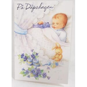 KORT MINI DÅP GUTT 1/10