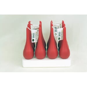 LYS DRÅPE 18cm RØD 1/6